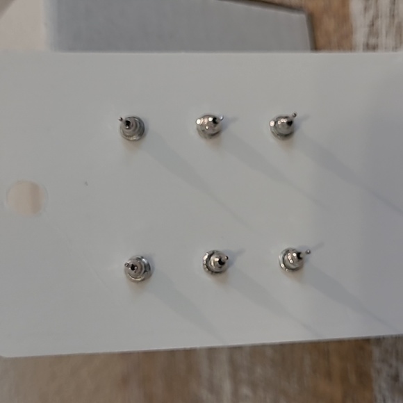 3 Pr Turquoise Silver Earrings - Picture 3 of 3